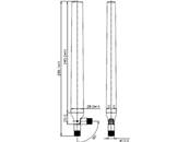 Antenne LTE SMA mâle 0,1 - 4,5 dBi omnidirectionnelle avec jonction inclinable noir