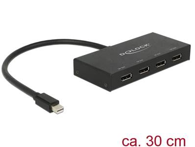 Répartiteur Displayport 1.2 1 entrée mini Displayport > 4 sorties Displayport 4K