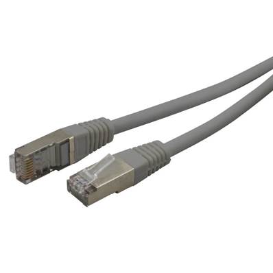 Câble réseau RJ45 blindé ADSL 30.00m Cat.5e gris