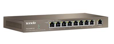 Switch POE 9 ports 10/100/1000 Giga dont 8 ports POE TENDA