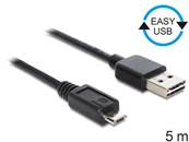 Câble EASY-USB 2.0 Type-A mâle > USB 2.0 Type Micro-B mâle 5 m noir