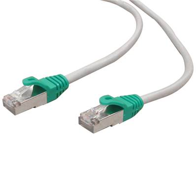 Câble réseau RJ45 blindé croisé 1.00m Cat.5e gris