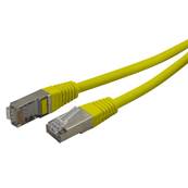 Cable réseau RJ45 Cat6a jaune 1.00m