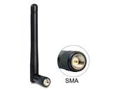 Antenne WLAN 802.11 ac/a/b/g/n SMA mâle 2 dBi omnidirectionnelle avec jonction inclinable noir