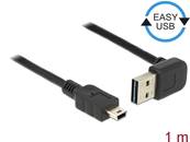 Câble EASY-USB 2.0 Type-A mâle coudé vers le haut / bas > USB 2.0 Type Mini-B mâle 1 m