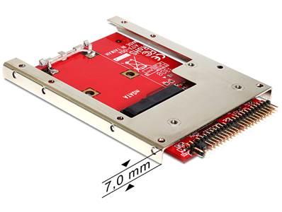 Convertisseur IDE 44 Pin > mSATA mit 2.5" Rahmen - 7 mm