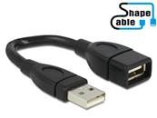 Câble USB 2.0 Type-A mâle > USB 2.0 Type-A femelle ShapeCable 0,15 m