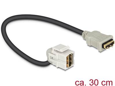 Module Keystone HDMI femelle > HDMI femelle 110° avec câble