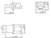 Capot noir pour RJ45 femelle avec prise 10 pièces