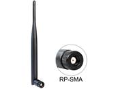 Antenne WLAN 802.11 ac/a/b/g/n RP-SMA mâle 5 dBi omnidirectionnelle avec jonction inclinable noir