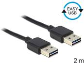 Câble EASY-USB 2.0 Type-A mâle > EASY-USB 2.0 Type-A mâle 2 m noir