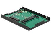 Convertisseur 2.5" SATA 22 broches > 1 x mSATA / 1 x CFast - 9,5 mm