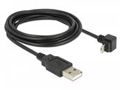 Câble USB 2.0 Type-A mâle > USB 2.0 Type Micro-A mâle coudé 3 m noir