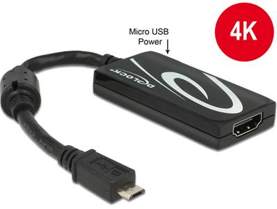 Adaptateur MHL 3.0 > HDMI High Speed avec résolution Ultra-HD 4K et RCP Premium