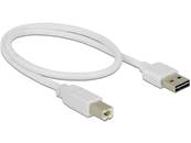 Câble EASY-USB 2.0 Type-A mâle > USB 2.0 Type-B mâle 0,5 m blanc