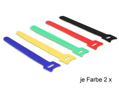 Fermetures par velcro, de couleur L 150 x l 12 mm 10 pièces