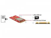 Adaptateur M.2 Key B+M > 1 x fente de carte Micro SD