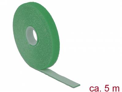 Fermetures par velcro L 5 m x l 13 mm rouleau vert