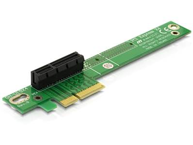 Riser Card PCI Express x 4 > x 4 angulé de 90° à gauche