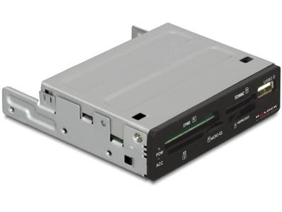 Lecteur de cartes 3.5" USB 2.0 à 5 fentes + 1 x Port USB 2.0