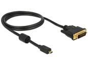 Câble HDMI Micro-D mâle > DVI 24+1 mâle 1 m