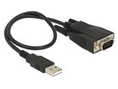 Adaptateur USB 2.0 Type-A mâle > 1 x Serial RS-232 DB9 mâle avec protection par vis et écrous ESD