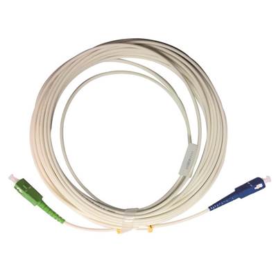 Fibre optique Monomode 9/125 G657A2 blanche SC UPC / SC APC 5.00m