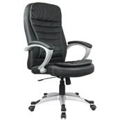 Fauteuil de bureau double confort pied chrome "NEPTUNE"