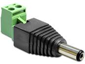 Adaptateur CC 5,5 x 2.5 mm mâle > Bornier 2 broches 2 pièces