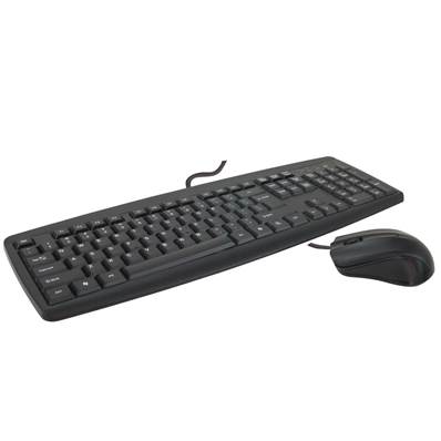 Pack Clavier souris optique noir 1000 Dpi USB