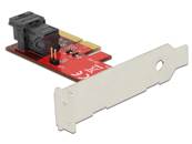 Carte PCI Express x4 > 1 x NVMe SFF-8643 interne – Facteur de forme à profil bas