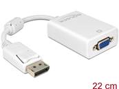 Adaptateur Displayport 1.2 mâle > VGA femelle passif blanc