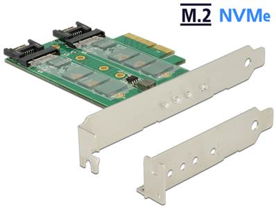 Carte PCI Express > 3 x emplacements M.2 – Facteur de forme à profil bas