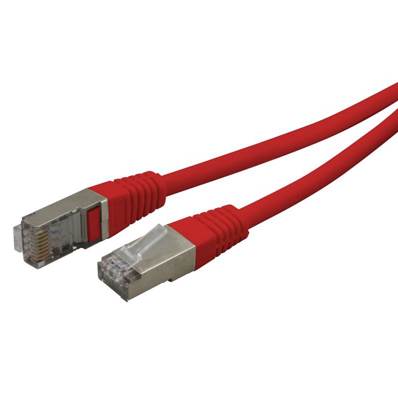 Cordon réseau RJ45 Cat 6a S/FTP LSOH rouge 10.00m