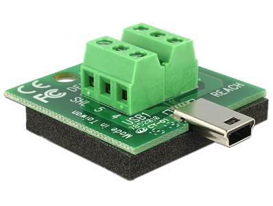 Adaptateur Mini USB mâle > Bornier 6 broches