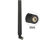 Antenne LTE SMA mâle 0 - 4 dBi omnidirectionnelle pivotante avec jonction inclinable noir