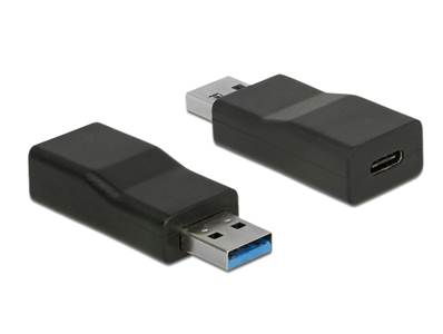 Convertisseur USB 3.1 Gen 2 Type-A mâle > USB Type-C™ femelle actif noir