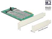 Carte PCI Express > 2 x M.2 touche B interne avec RAID - Facteur de forme à profil compact