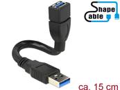 Câble USB 3.0 Type-A mâle > USB 3.0 Type-A femelle ShapeCable 0,15 m