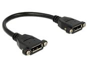 Câble Displayport 1.2 femelle > Displayport femelle à montage sur panneau 4K 60 Hz 0,25 m