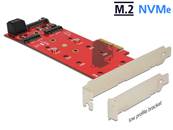 Carte PCI Express x4 > 2 x M.2 touche B interne + 1 x NVMe M.2 touche M interne - Facteur de forme à