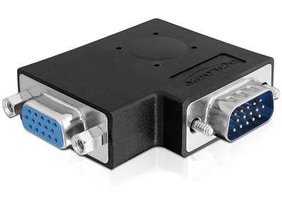 Adaptateur VGA mâle > VGA femelle 90° angulé latéralement