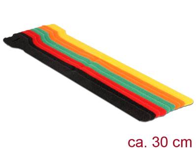 Fermetures par velcro, de couleur L 300 mm x l 12 mm 10 pièces