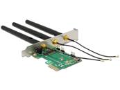 Carte PCI Express > 1 x emplacement interne M.2 touche A avec 3 antennes externes - Facteur de forme