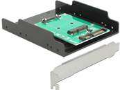 Convertisseur SATA 22 broches > mSATA avec support d'emplacement + châssis 3.5"