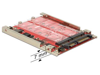 Convertisseur 2.5" SATA à 22 broches > M.2 avec RAID 7 mm