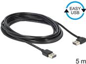 Câble EASY-USB 2.0 Type-A mâle > EASY-USB 2.0 Type-A mâle coudé vers la gauche / droite 5 m