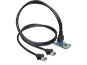 MiniPCIe E/S PCIe taille complète 1 x embase à 19 broches USB 3.0 mâle