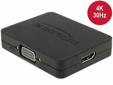 Displayport 1.2 Splitter 1 x entrée mini Displayport > 1 x Displayport + 1 x HDMI + 1 x VGA sortie