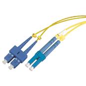 Fibre optique monomode OS2 9/125 duplex SC/LC 15.00m